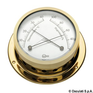 Barigo Star hygrometer golden brass